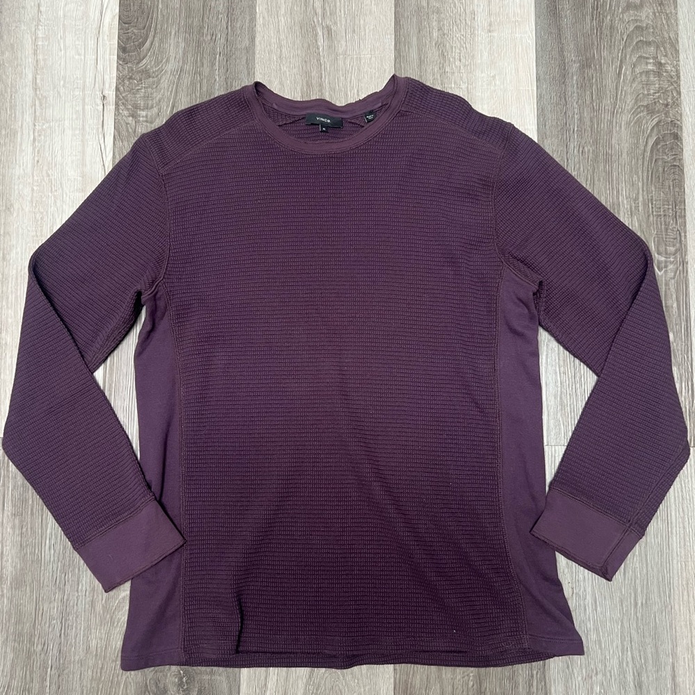 Vince Waffle Weave Long Sleeve Top